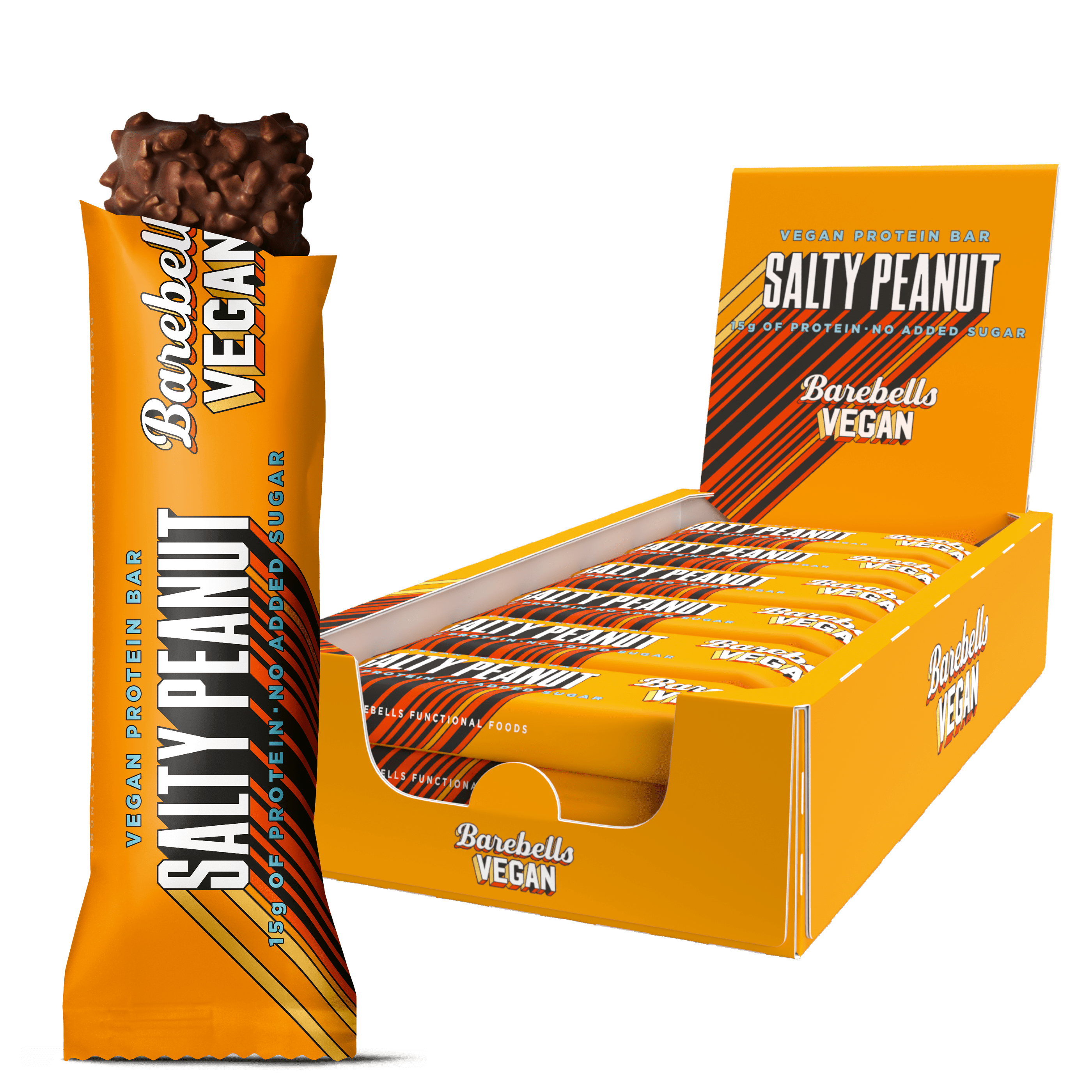 Barebells Salty Peanut vegan bar with 15g plant based protein