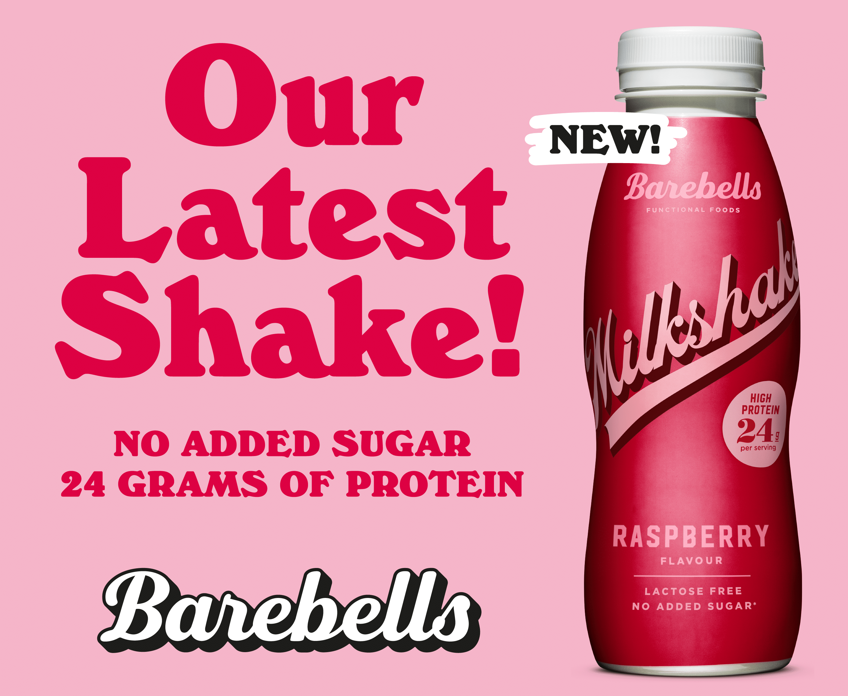 barebells milkshake raspberry flavour