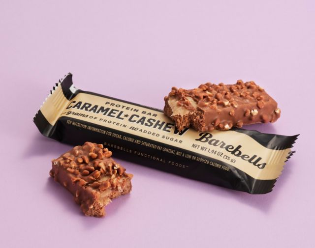 Tired of eating bars that taste like cardboard? ⁠
⁠
Enter Barebells Caramel Cashew 😍 A gooey caramel core wrapped in sweet milk chocolate and cashew chunks and with 20g of protein and no added sugar 😮⁠
⁠
Caramel Cashew was one of the first flavours launched by Barebells and is still a chart topper worldwide.